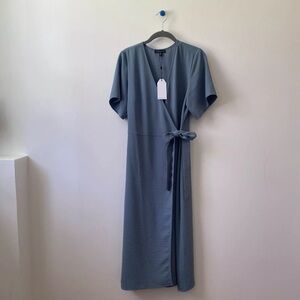 Universal Standard blue wrap dress size 6-8